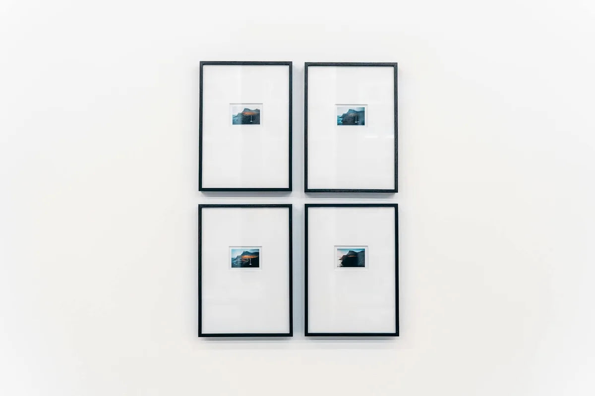 Double-sided adhesive on wall, fitting a light frame