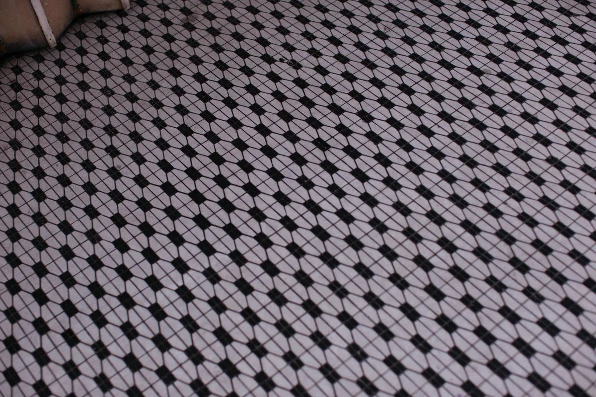 Detail of geometric mosaic, 1930s tiling